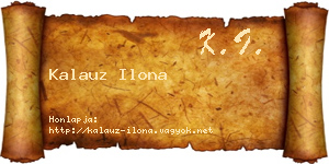 Kalauz Ilona névjegykártya