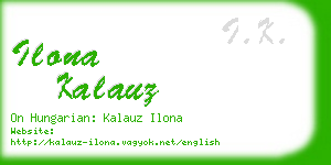 ilona kalauz business card